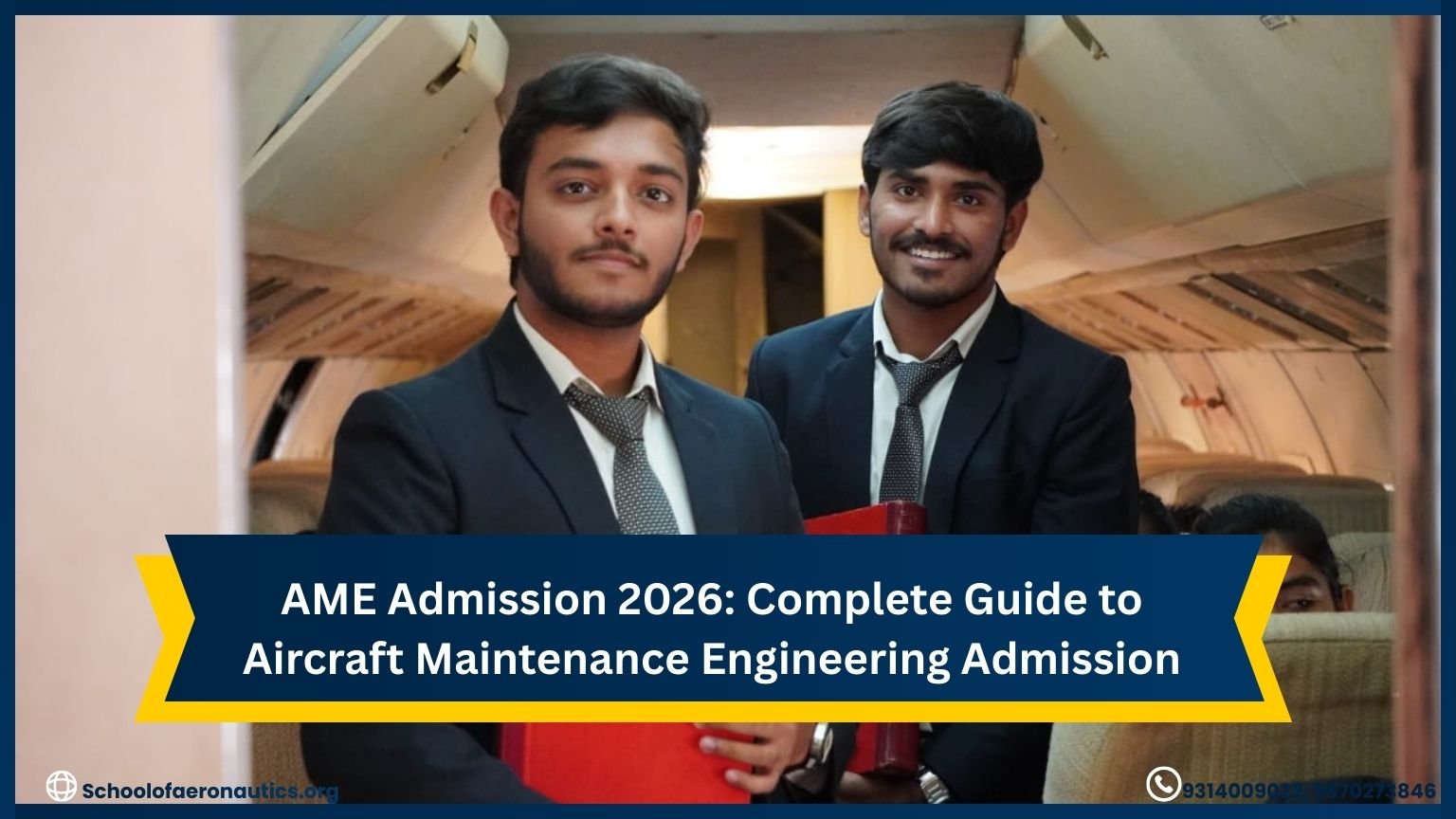 AME Admission 2026 Aircraft Maintenance Engineering students inside aircraft cabin training