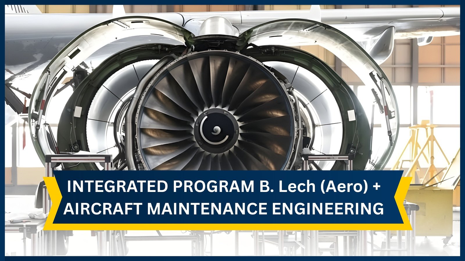 Integrated B.Tech Aeronautical Engineering and AME License aviation program banner