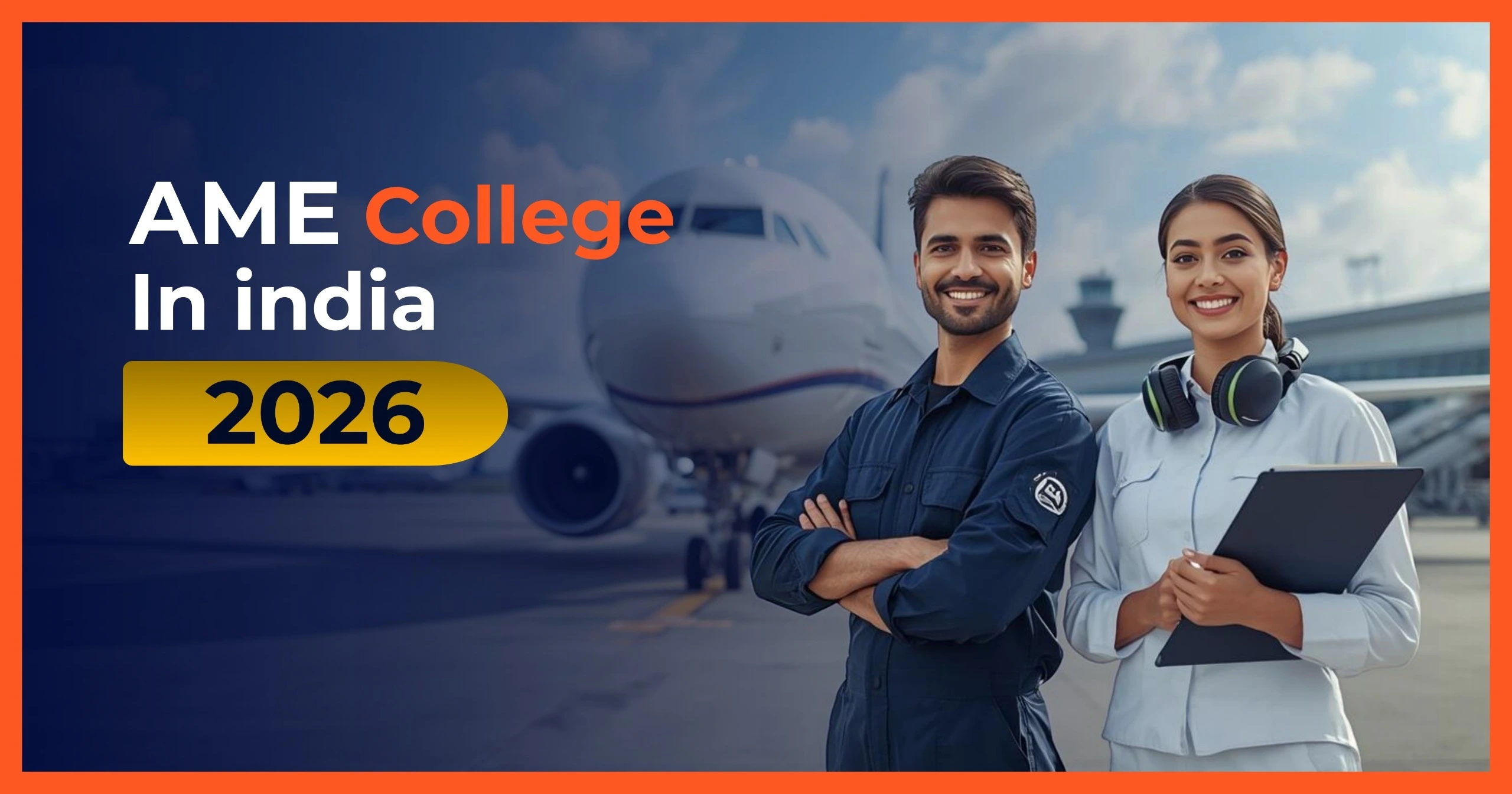 aircraft maintenance engineering students standing near airplane at aviation college