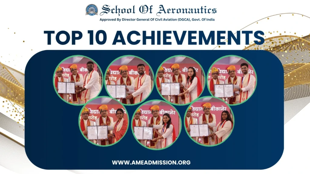 school of aeronautics achievements dgca approved aviation institute india student awards