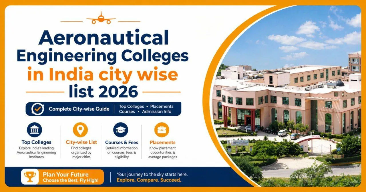 aeronautical engineering colleges in india city wise list 2026 top colleges courses placements