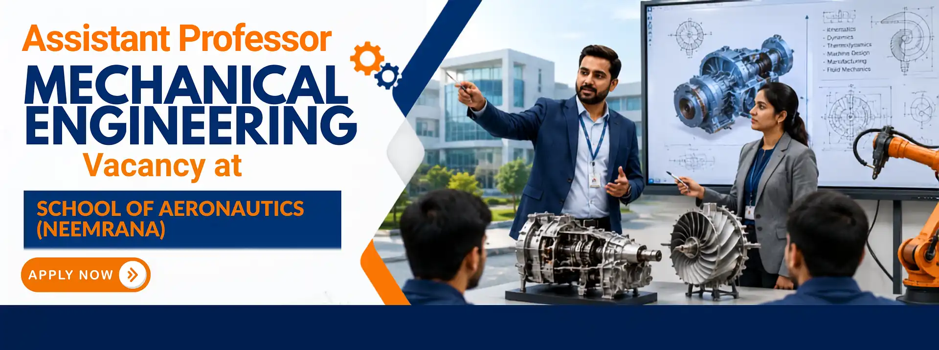 Assistant Professor Mechanical Engineering Vacancy at School of Aeronautics Neemrana