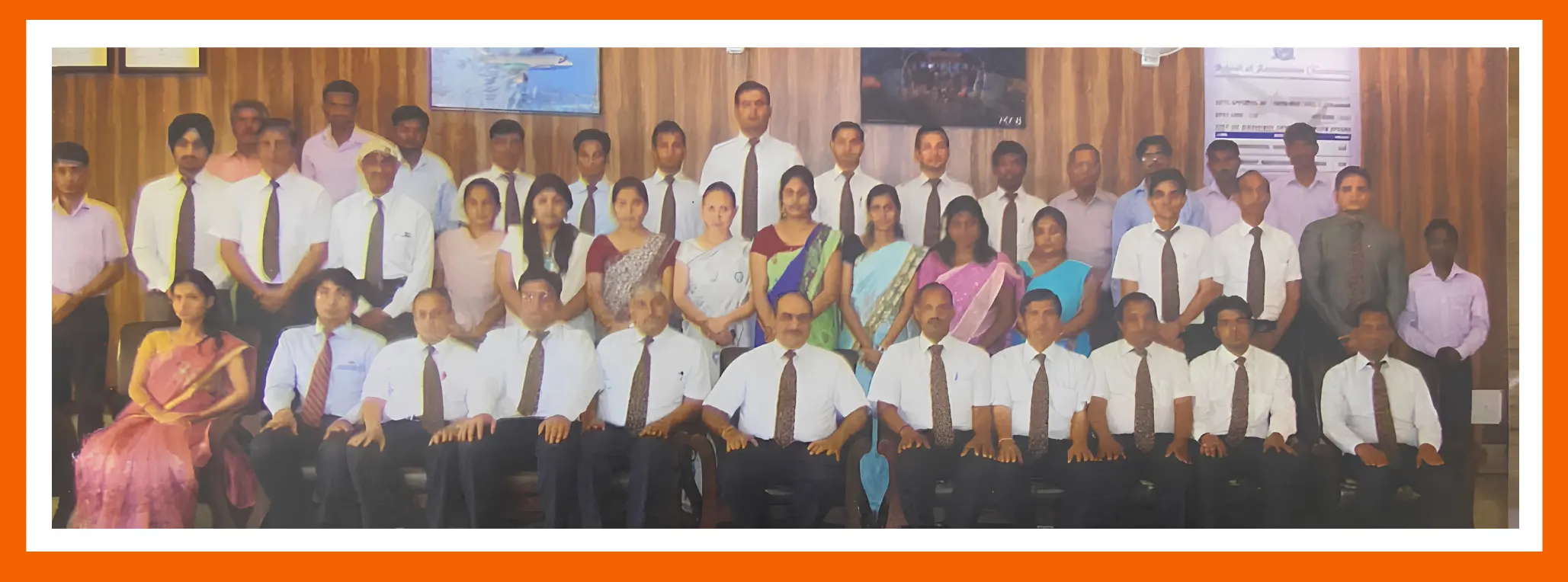 School of Aeronautics faculty and staff group photo inside the campus office