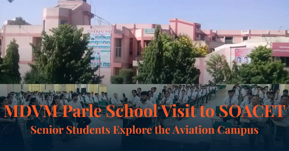 MDVM Parle School students visiting SOACET campus in Neemrana