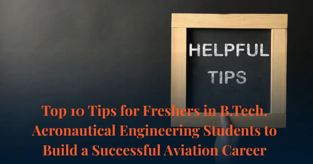 Tips for Freshers in B.Tech. Aeronautical Engineering Students