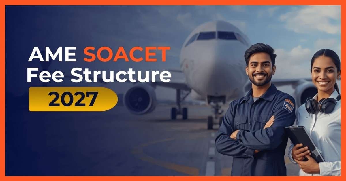 AME Course Fees 2027 banner with aviation engineers on the airfield runway
