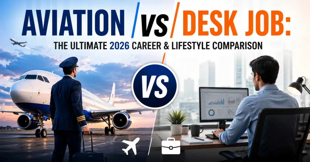 aviation vs desk job career lifestyle comparison aviation career vs office job 2026