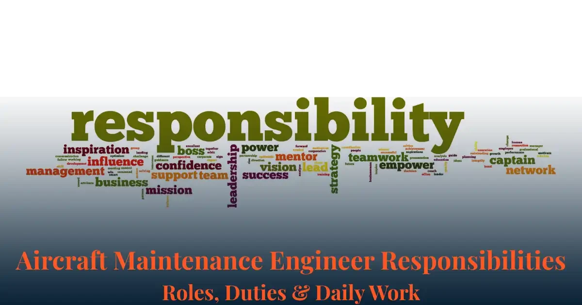 Aircraft Maintenance Engineer Responsibilities an aircraft engine during a maintenance check